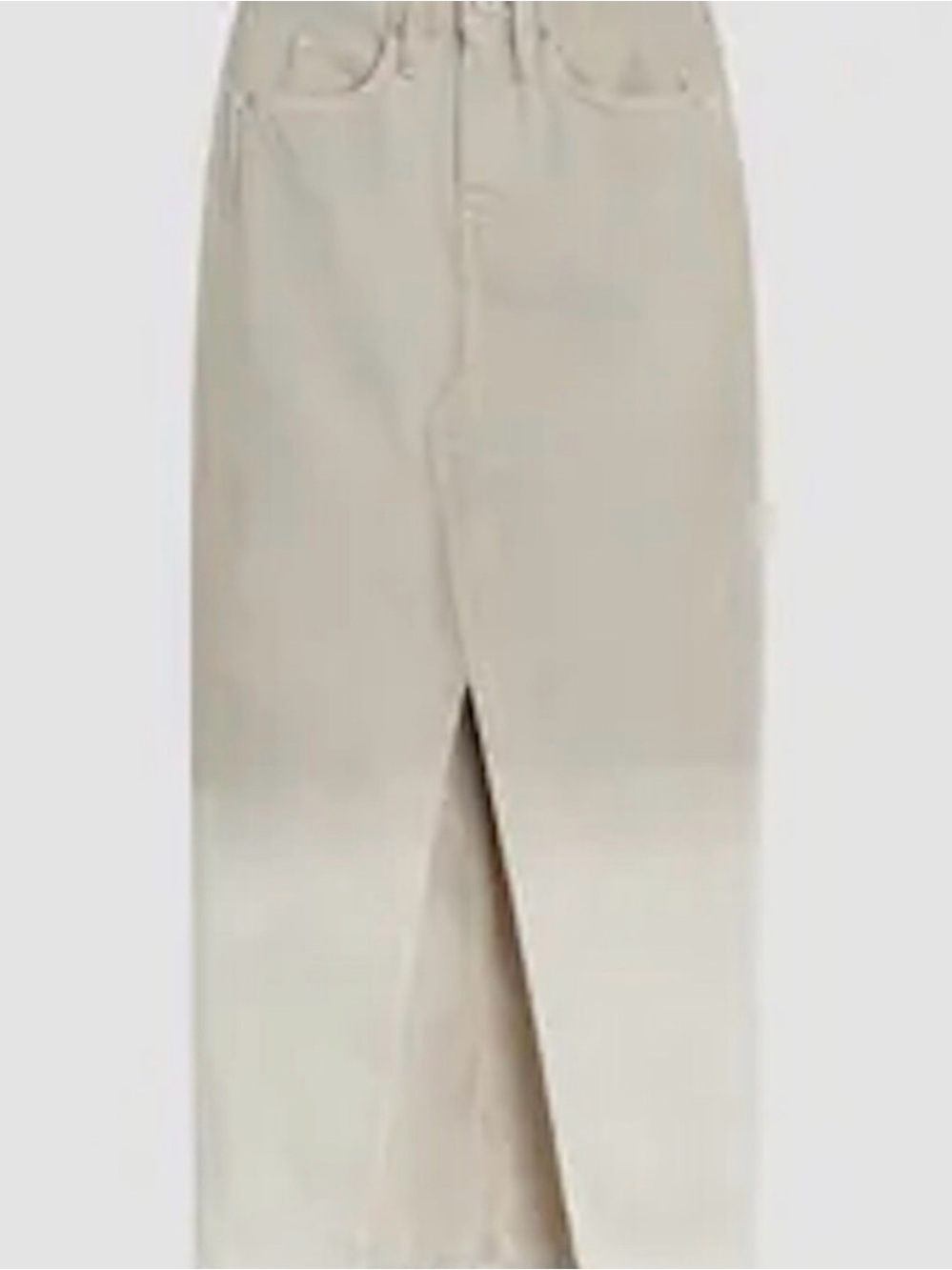 Hudson Jean pencil skirt- front slit- slight ombré dye